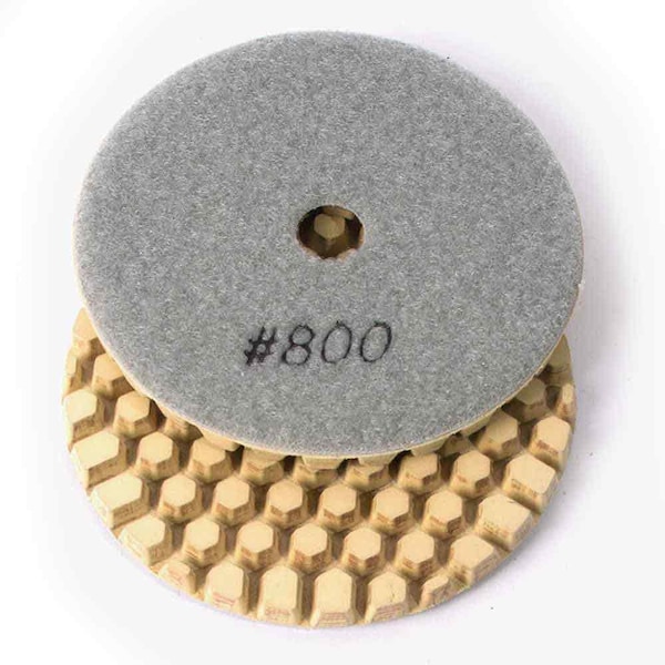Specialty Diamond 4 Inch 800 Grit Dry DHEX Concrete Countertop Wet Dry Polishing Pad 6mm BRTD4800 - main